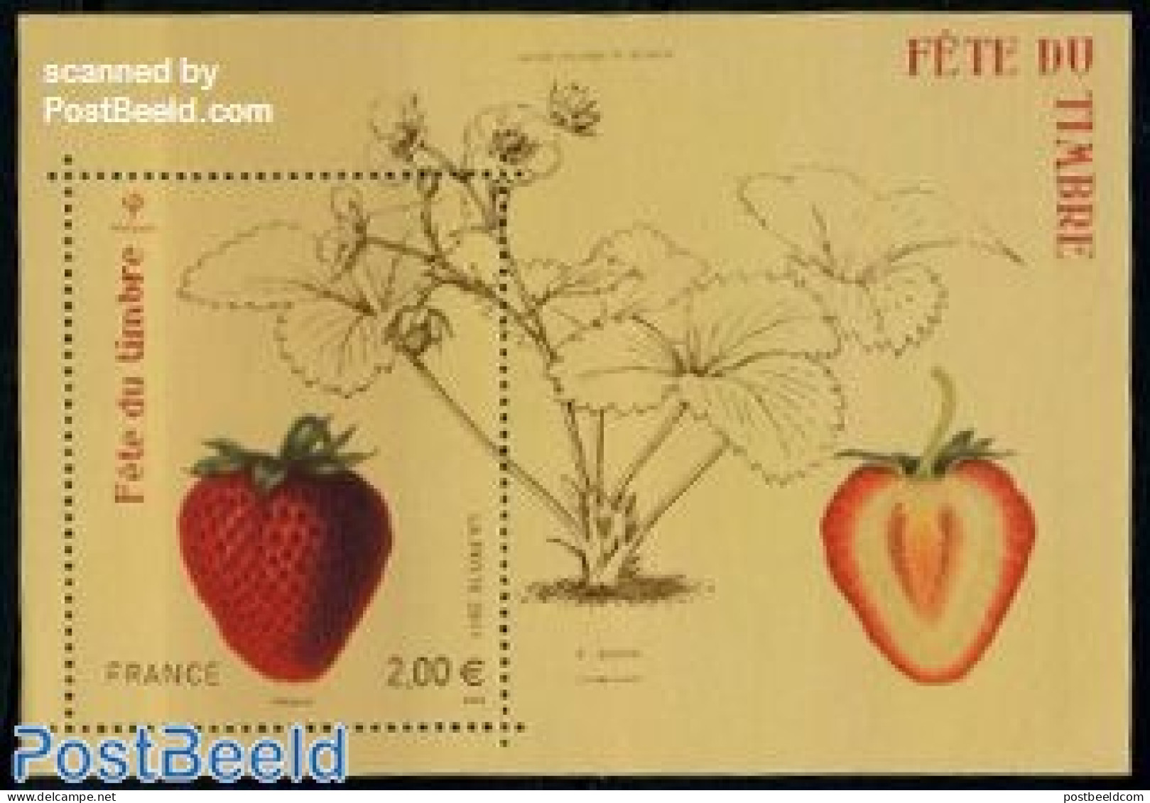 France 2011 Stamp Festival S/s, Scentic, Mint NH, Nature - Various - Fruit - Philately - Scented Stamps - Neufs