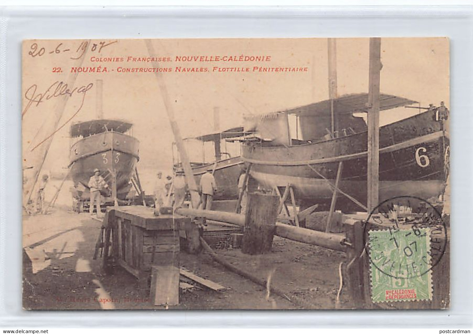 Nouvelle-Calédonie - NOUMÉA - Constructions Navales - Flotille Pénitenciaire - Ed. W. Henry Caporn 22 - Nouvelle Calédonie