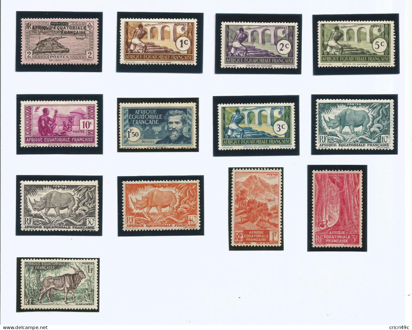 A.E.F 13 Timbres Neufs Avec Charniére. N° Y&T 18.33.34.36.37.54.77.208.209.210.214.218.238 - Collections (sans Albums)