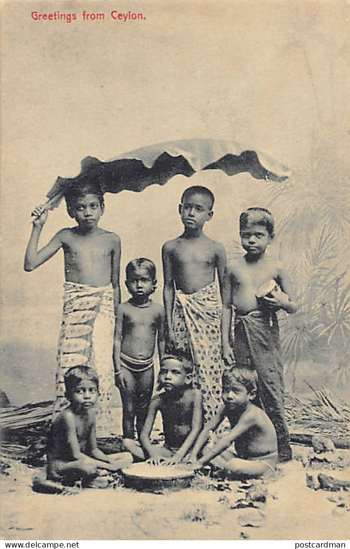 Sri Lanka - Group Of Children - Publ. Plâté & Co.  - Sri Lanka (Ceylon)