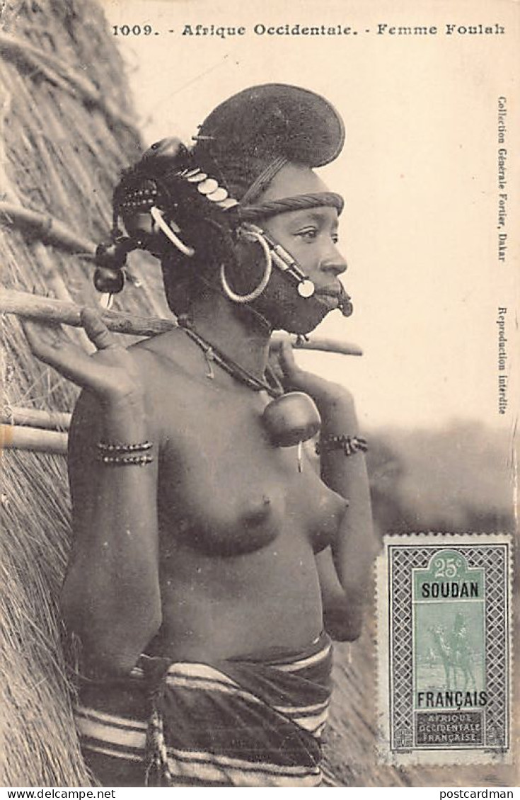 Guinée Conakry - NU ETHNIQUE - Femme Foulah - Ed. Fortier 1009 - Guinée