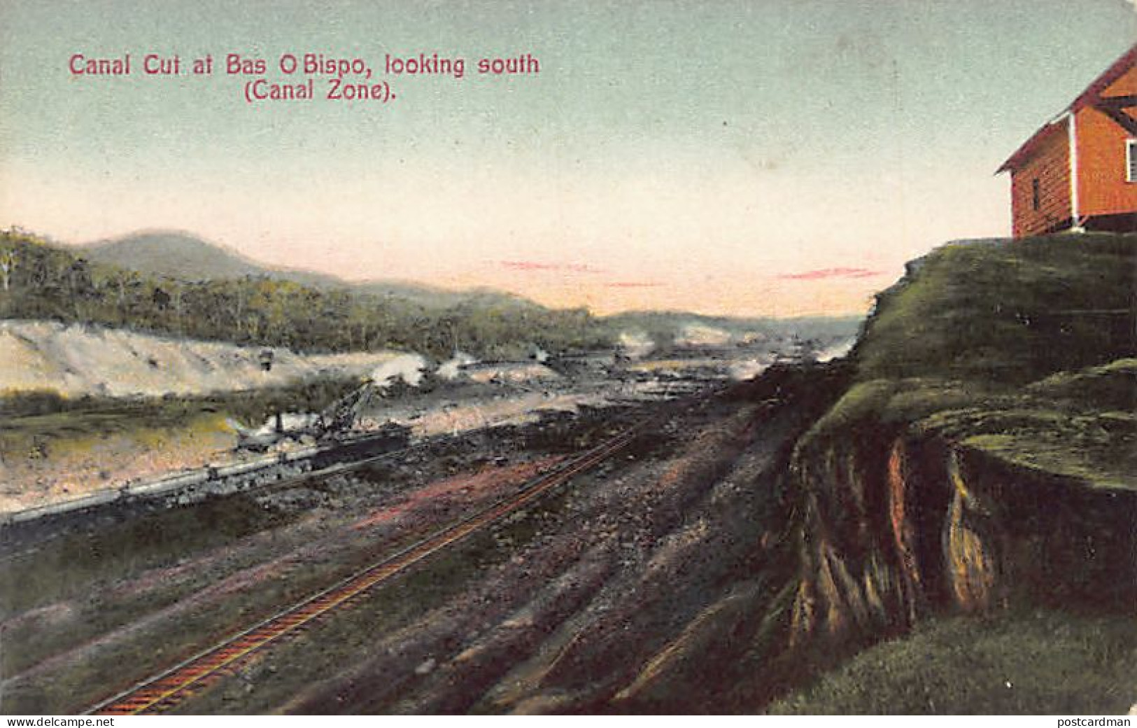 PANAMA CANAL - Canal Cut At Bas Obispo, Looking South - Publ. I. L. Maduro Jr. 186C - Panama