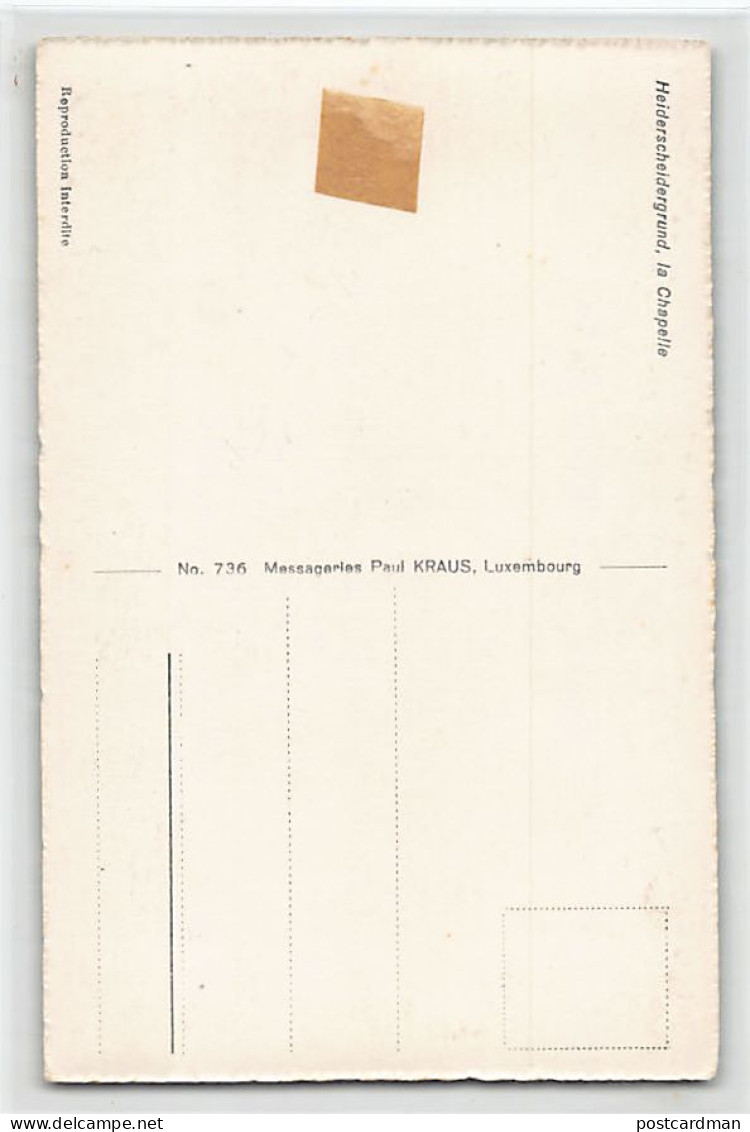 Luxembourg - HEIDERSCHEIDERGRUND - La Chapelle - Ed. Paul Kraus 736 - Other & Unclassified