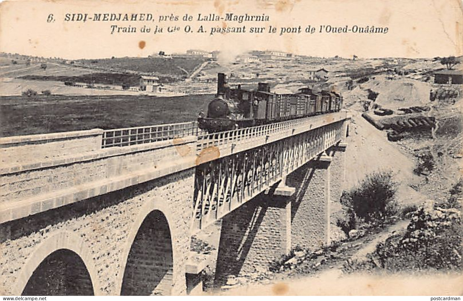 SIDI MEDJAHED Près Lalla Maghnia - Train De La Compagnie O. A. Passant Sur Le Pont De L'OUed Ouââme - Ed. Boumendil 6 - Other & Unclassified