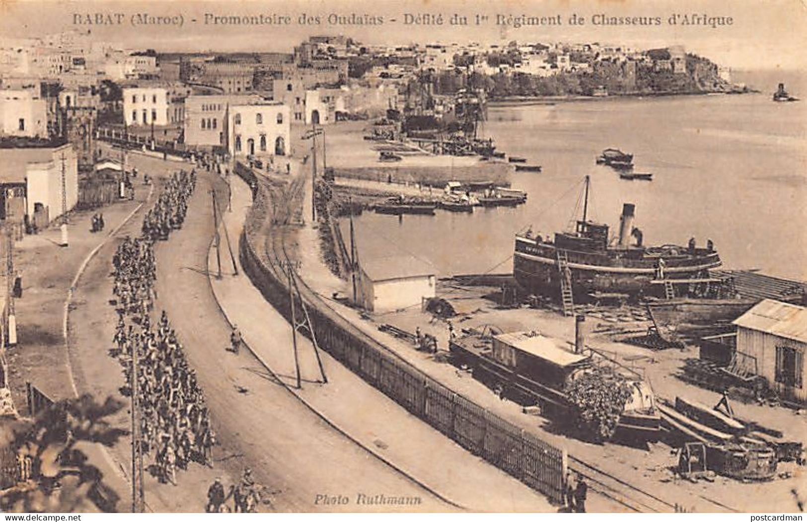 Maroc - RABAT - Défilé Du 1er Régiment De Chasseurs, Promontoire Des Oudaïas - E - Rabat