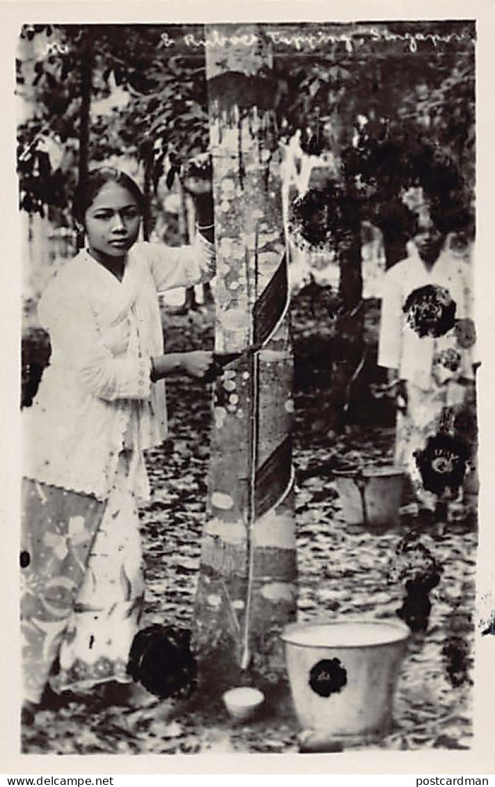 Singapore - Rubber Tapping - REAL PHOTO - Publ. Unknown  - Singapur