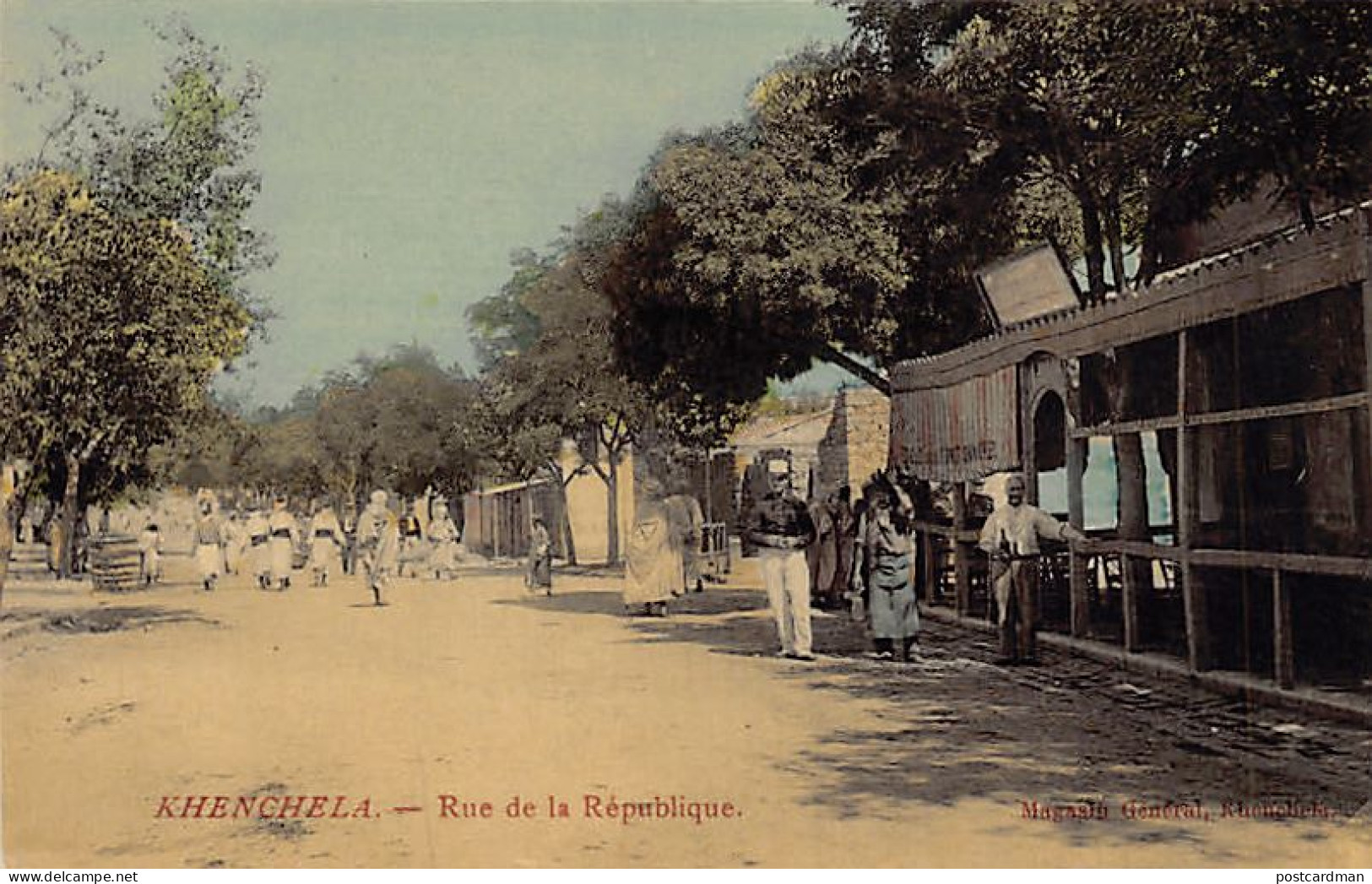 KHENCHELA - Rue De La République - Ed. Magasin Général  - Autres & Non Classés