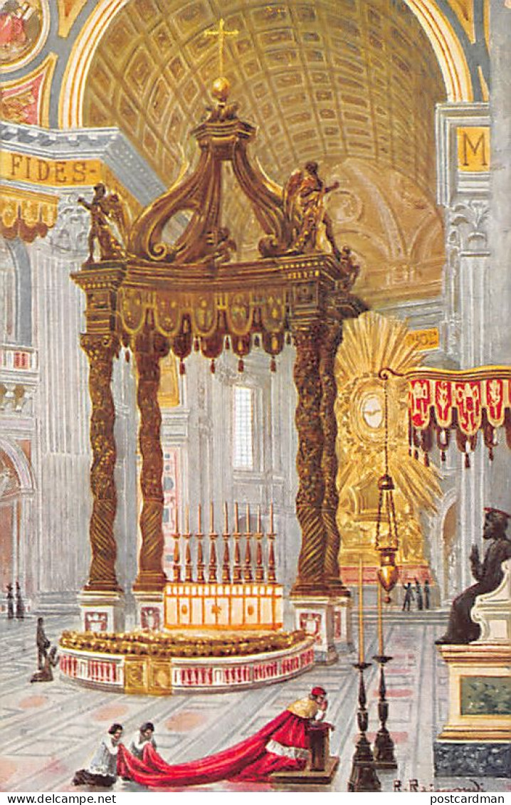 ROMA - Interno Di Basilica Di S. Pietro - Dipinto Di R. Raimondi - Ed. A. Scrocchi - Autres & Non Classés