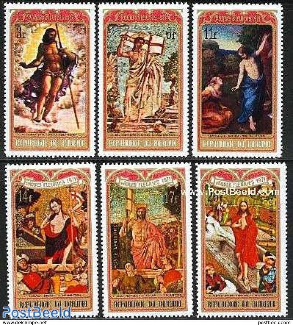 Burundi 1971 Easter 6v, Mint NH, Religion - Religion - Art - Paintings - Other & Unclassified