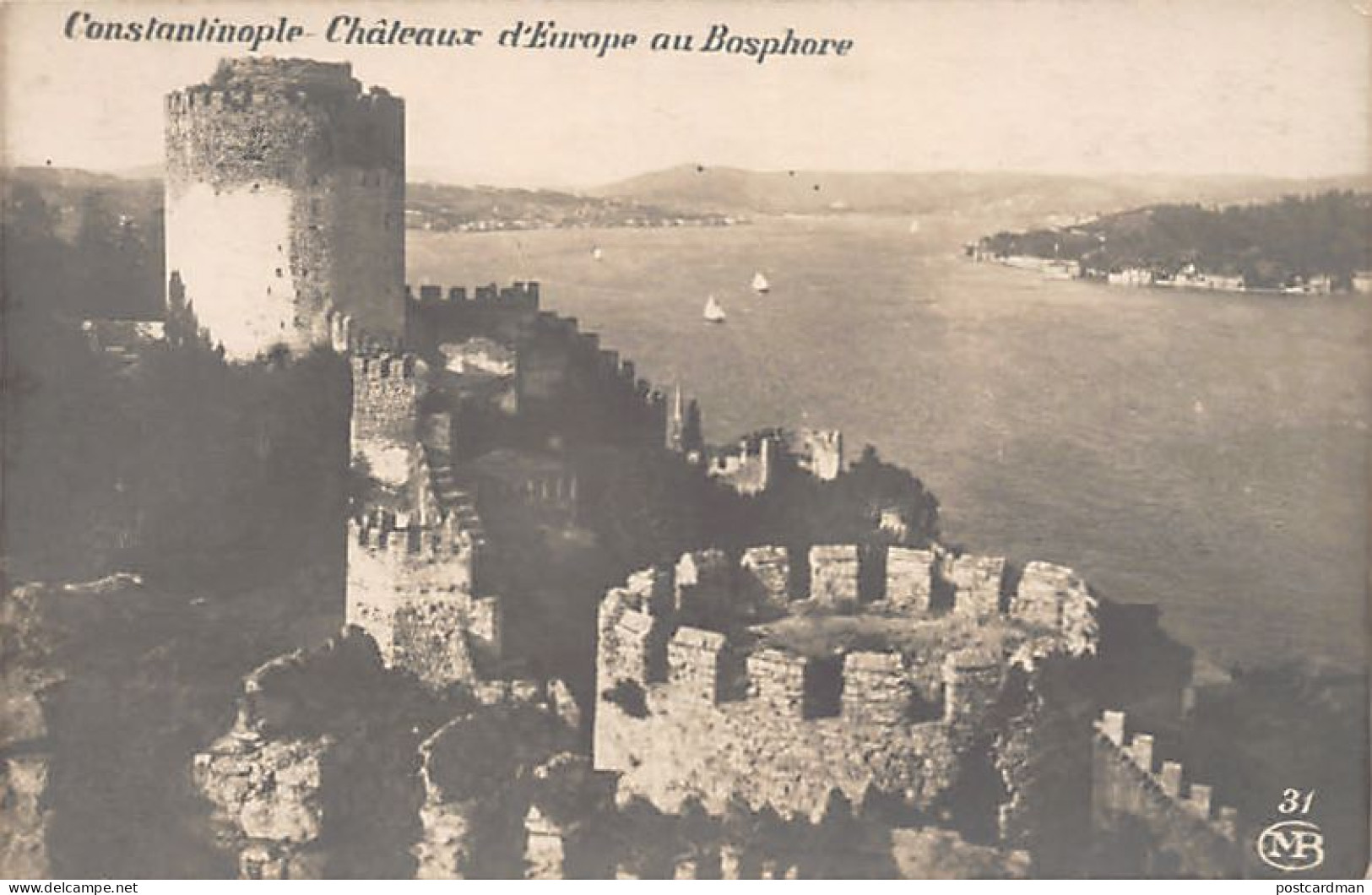 Turkey - ISTANBUL - Castles Of Europe At The Bosphorus - REAL PHOTO - Publ. MB 31 - Turkey