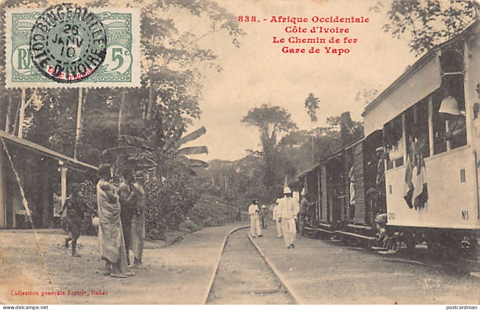 Côte D'Ivoire - Le Chemin De Fer - Gare De Yapo - Ed. Fortier 838 - Côte-d'Ivoire