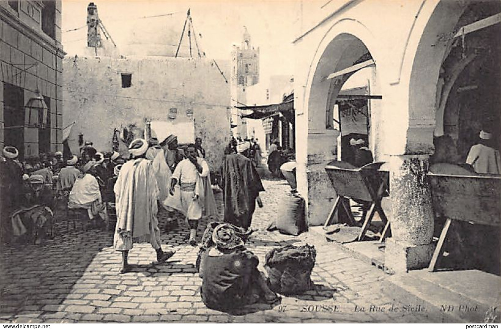 Tunisie - SOUSSE - La Rue De Sicile - Ed. Neurdein ND Phot. 97 - Tunisia