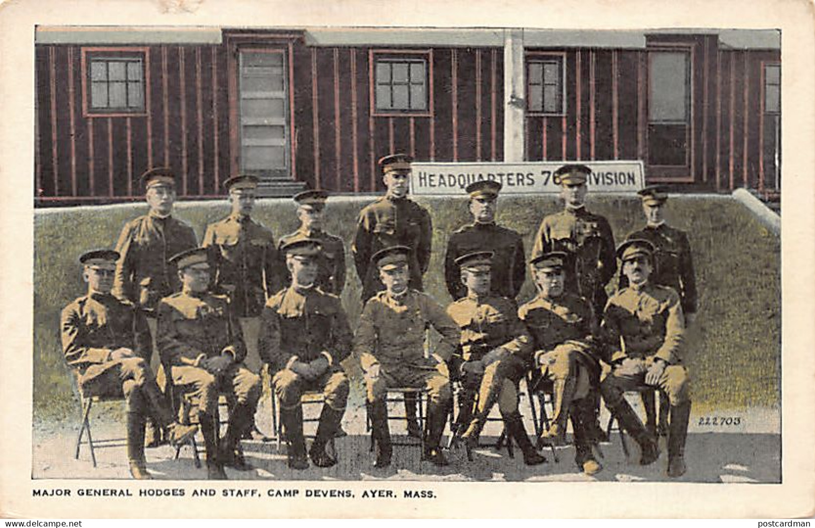 AYER (MA) Major General Hodges And Staff, Camp Devens - Autres & Non Classés