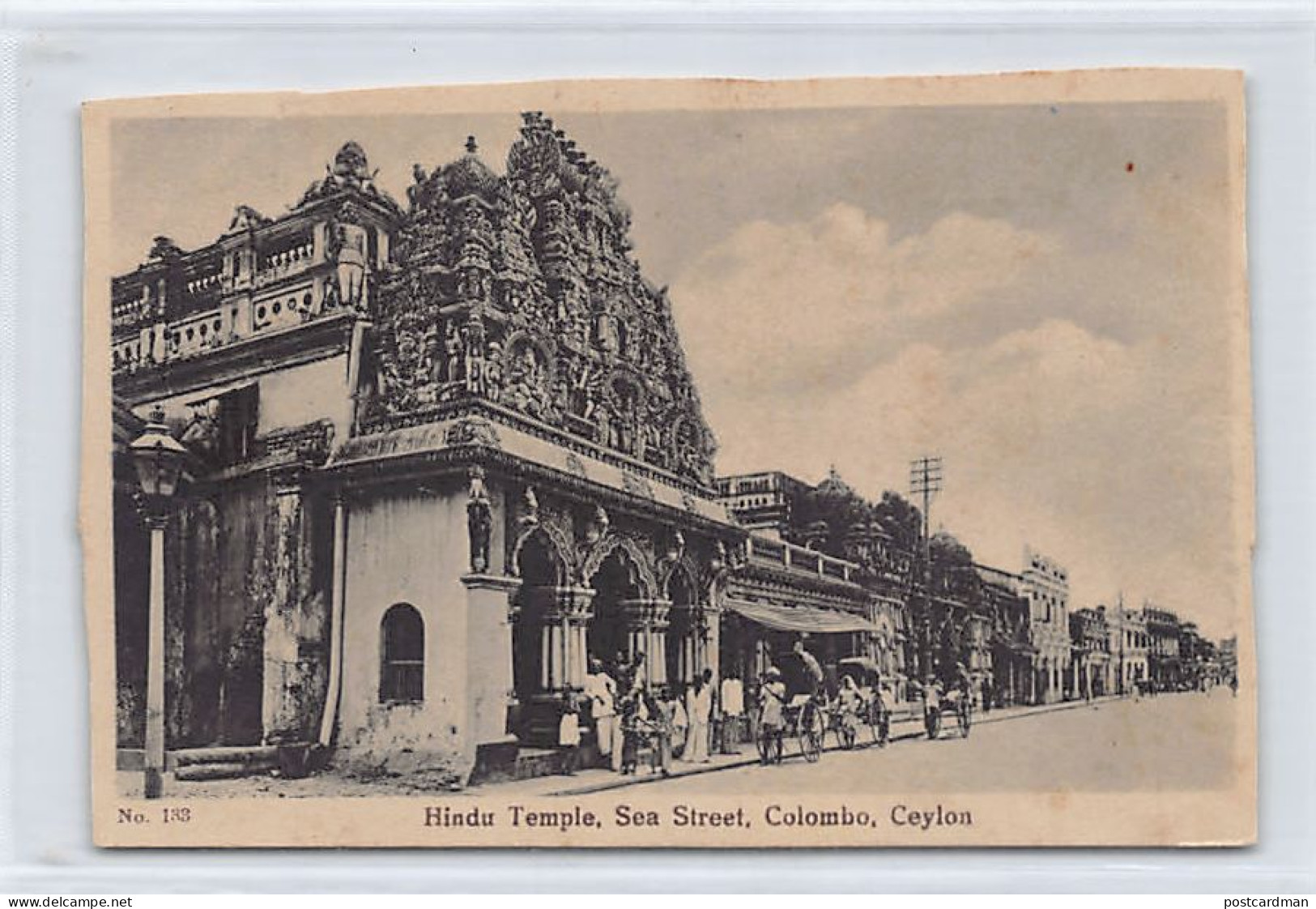 Sri Lanka - COLOMBO - Hindu Temple, Sea Street - Right Border Trimmed - Publ. John & Co. 133 - Sri Lanka (Ceylon)