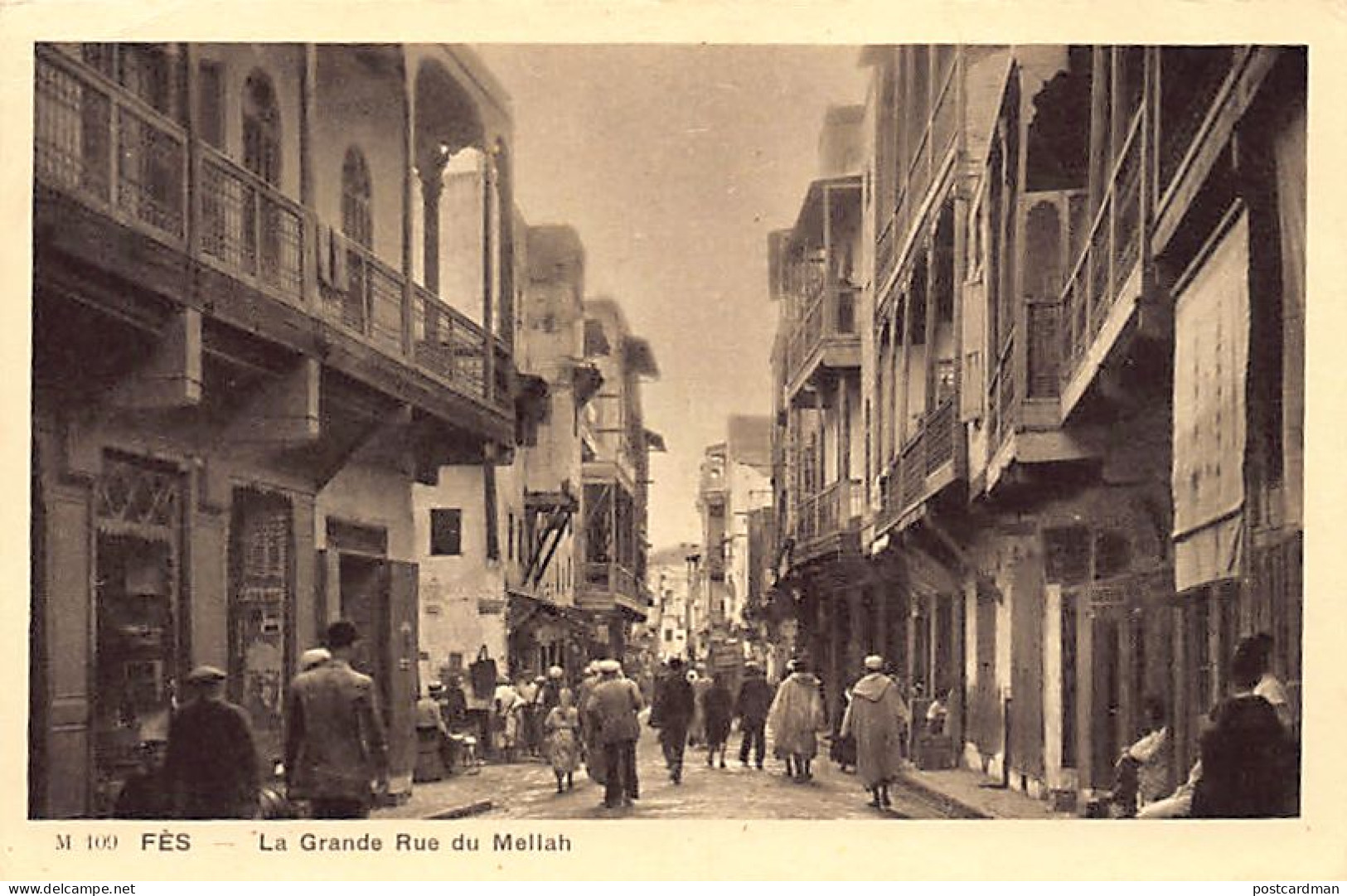 Judaica - Maroc - FEZ - La Grande Rue Du Mellah, Quartier Juif - Ed. Grands Magasins Réunis 109 - Judaisme