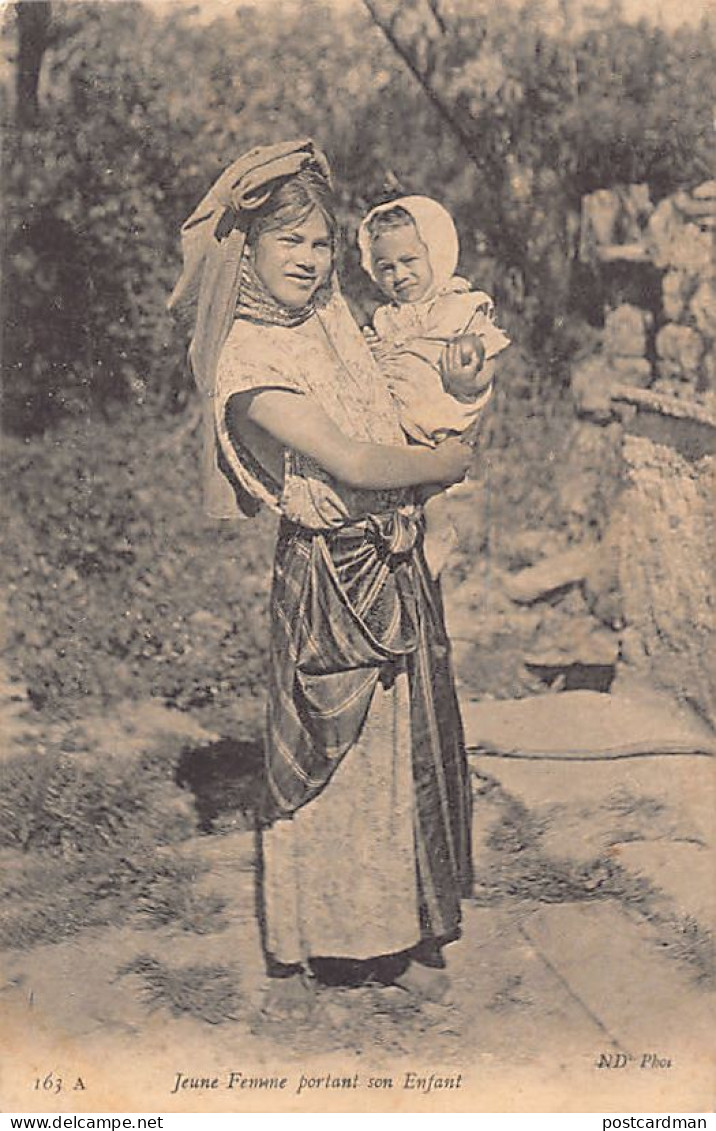 Algérie - Jeune Femme Portant Son Enfant - Ed. Neurdein ND Phot. 163A - Femmes