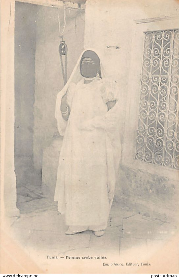 Tunisie - TUNIS - Femme Arabe Voilée - Ed. Em. D'Amico  - Tunisia