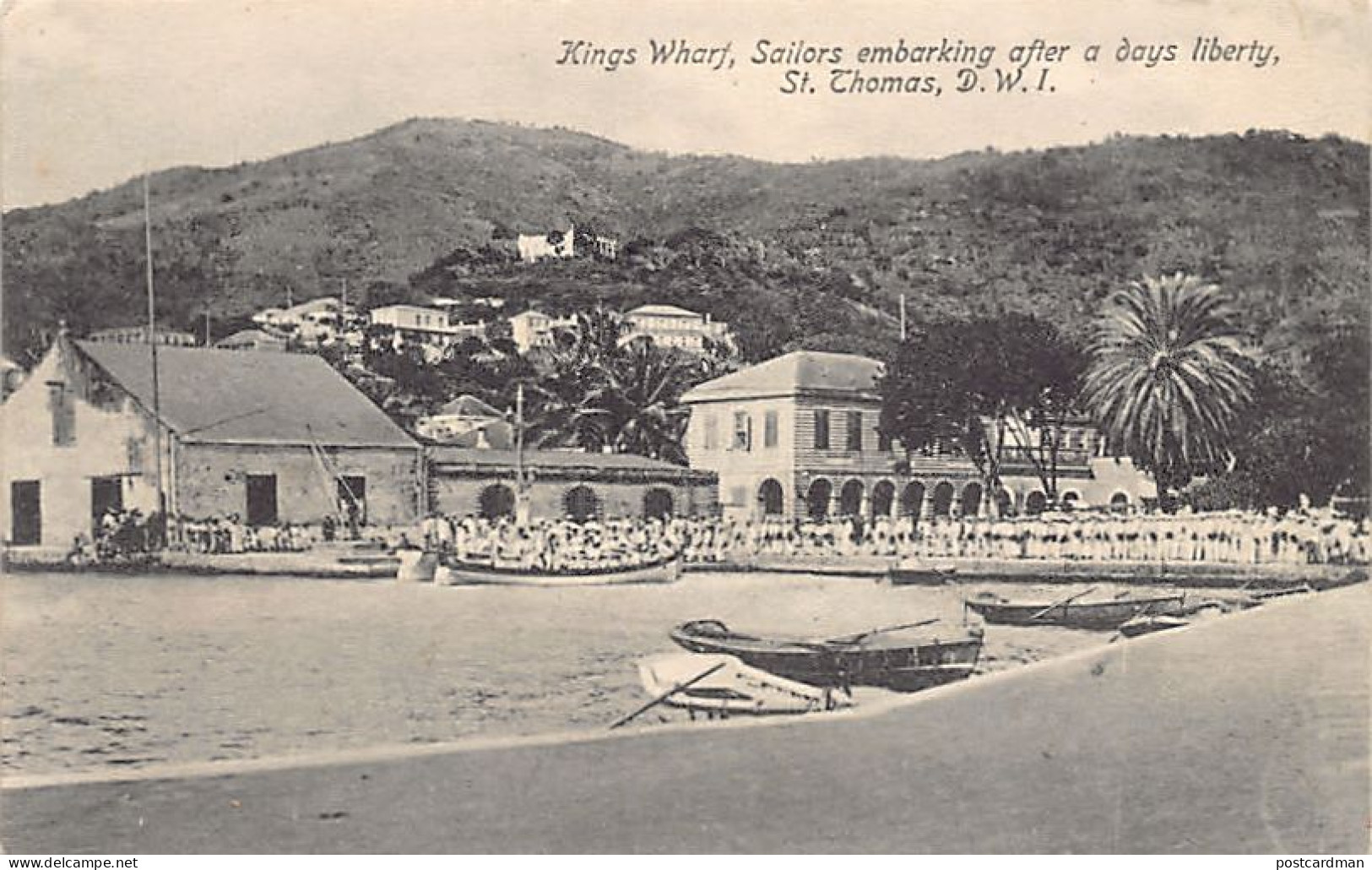 U.S. Virgin Islands - SAINT THOMAS - King's Wharf, Sailors Embarking After A Day's Liberty - Publ. G. Beretta & Co.  - Jungferninseln, Amerik.
