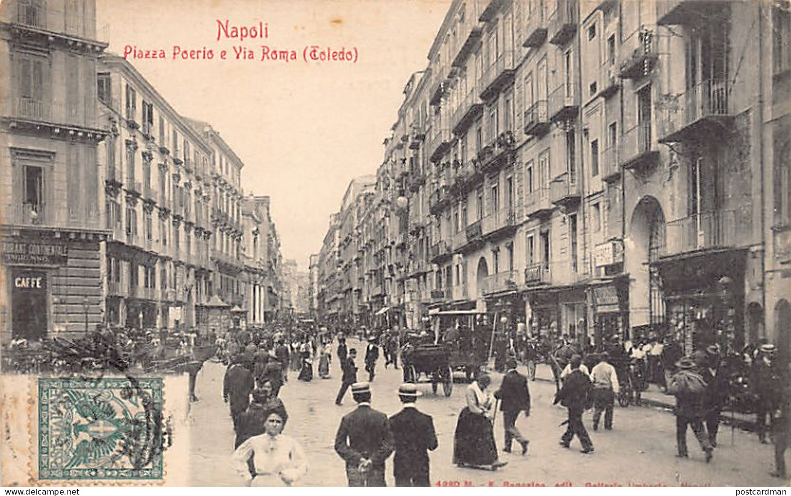  NAPOLI - Piazza Poerio E Via Roma (Toledo) - Napoli (Naples)