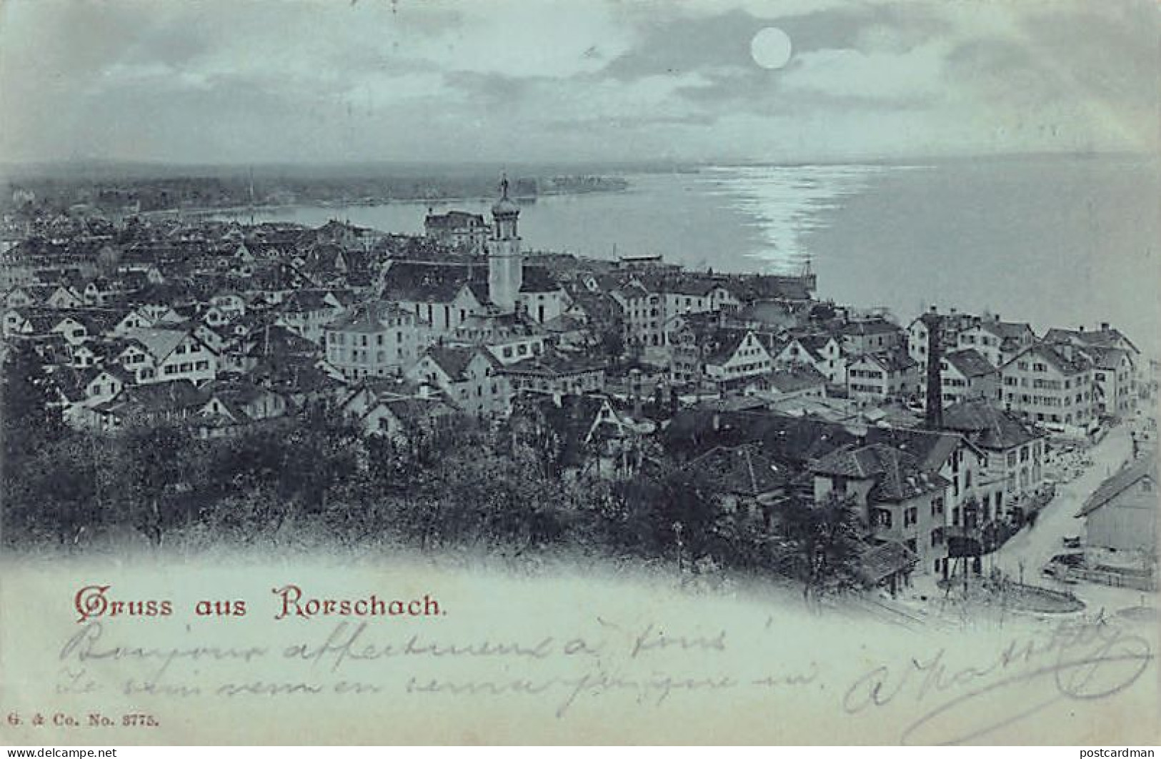 RORSCHACH (SG) Totalansicht - Mondkarte - Verlag G. & Co. 3775 - Rorschach