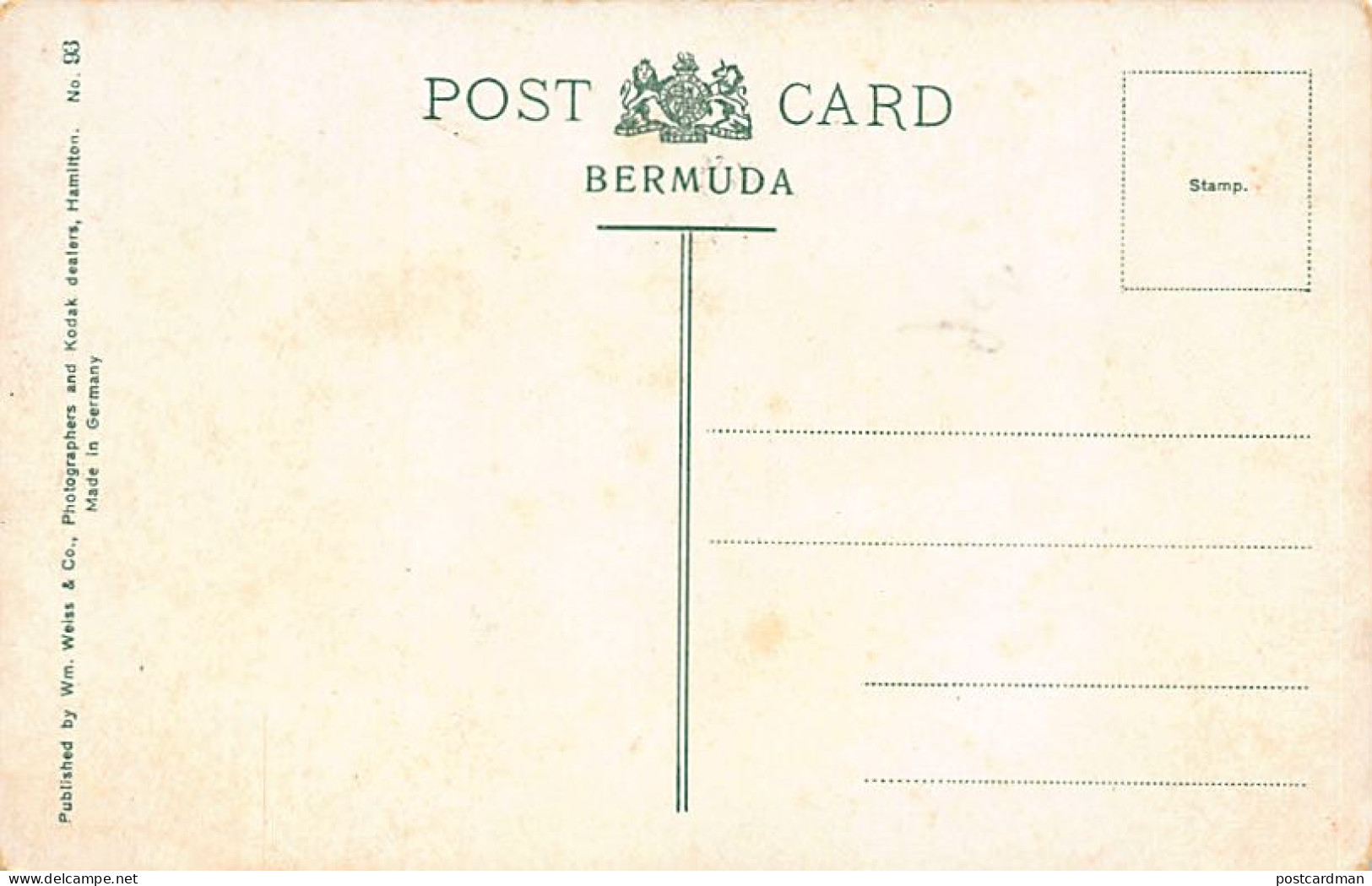 Bermuda - Entrance To Soncy - Publ. William Weiss & Co. 93 - Bermudes