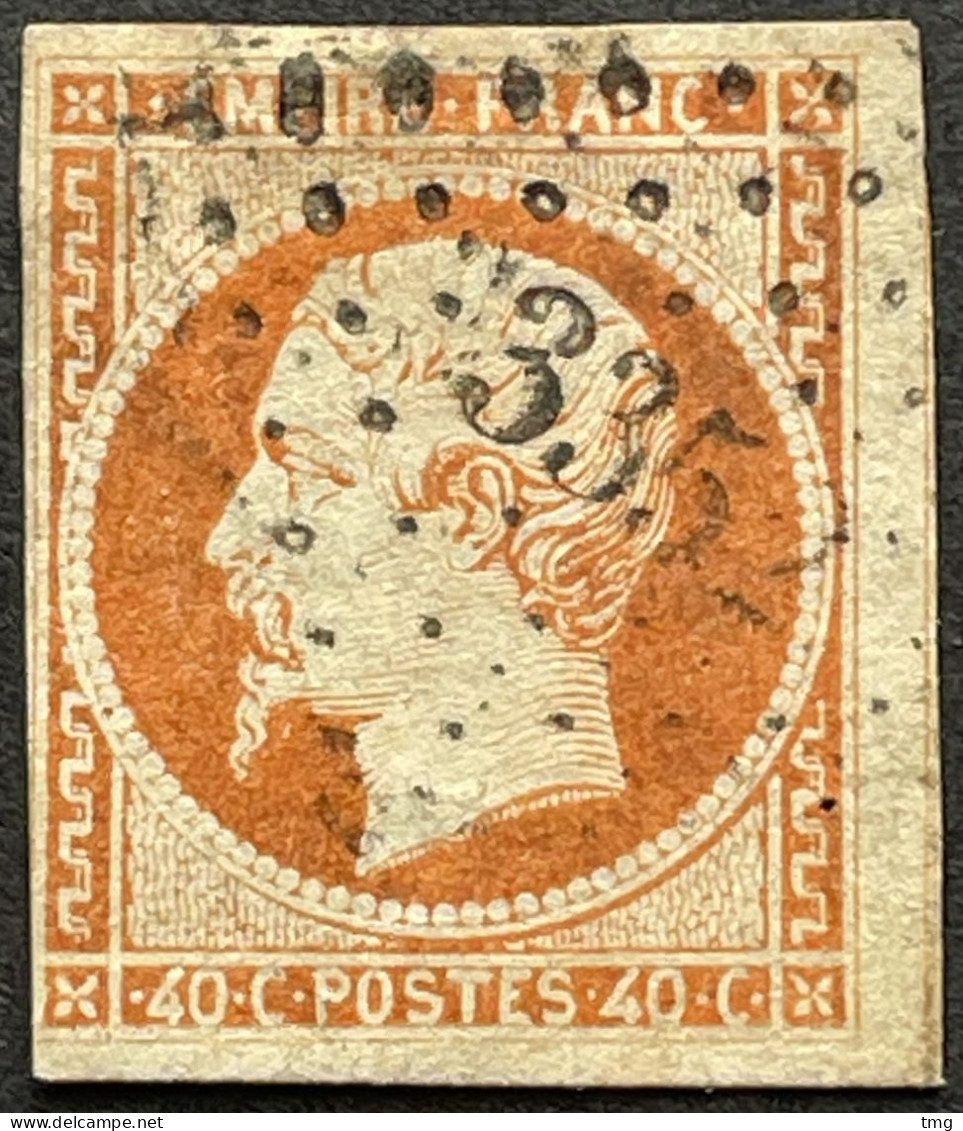 YT 16 LPC 3352 Thizy Rhone (68) Indice 3 40c Orange 1853-60 (côte 22 €) France – Fggy - 1853-1860 Napoléon III