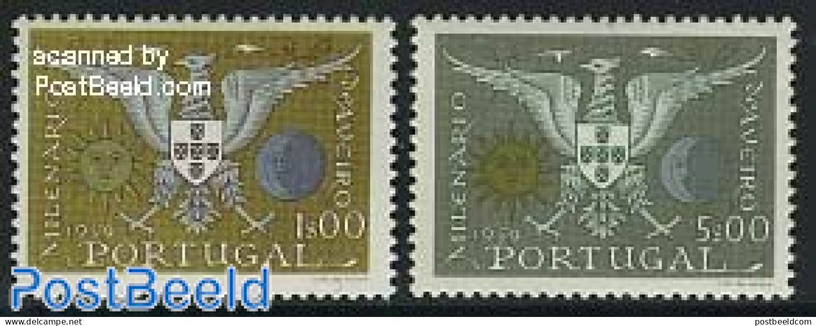 Portugal 1959 Aveiro 2v, Mint NH, History - Coat Of Arms - Unused Stamps