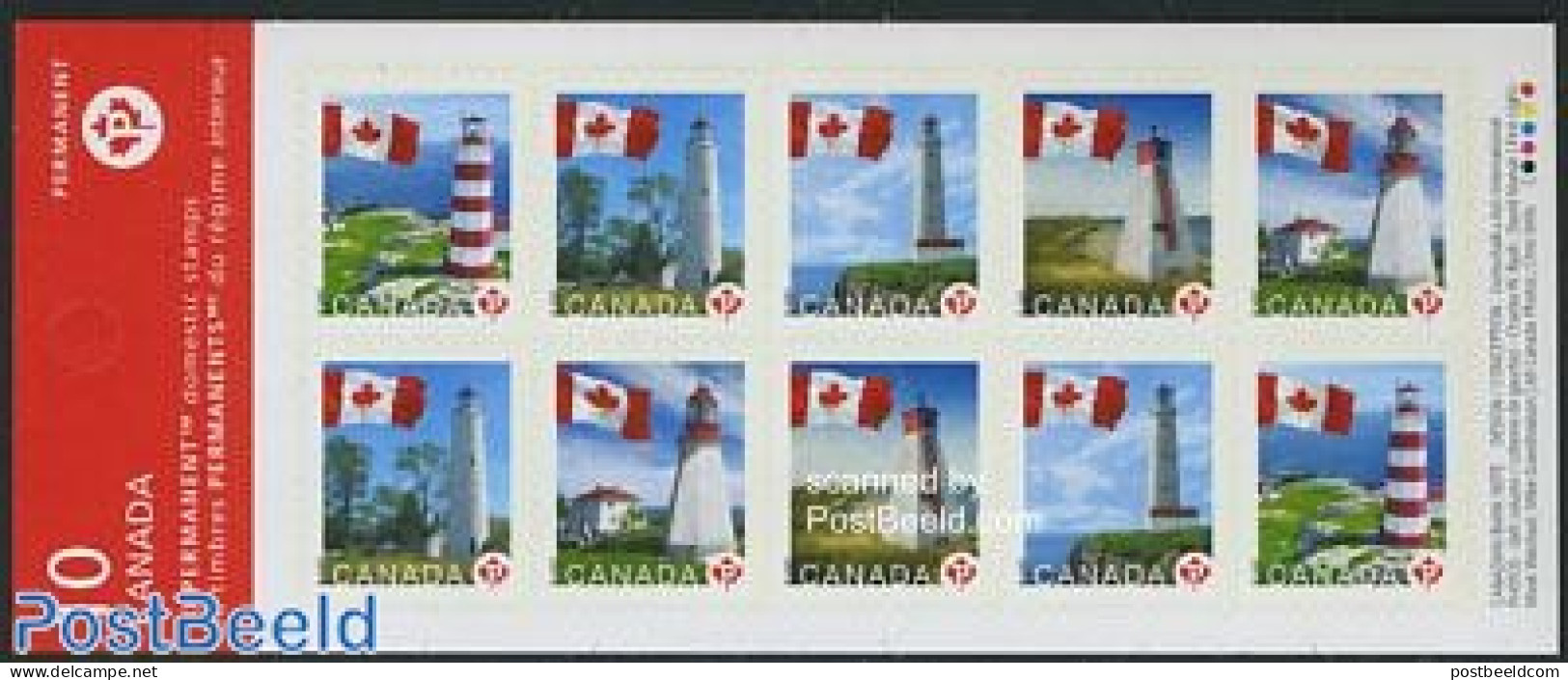 Canada 2007 Lighthouses 2x5v Foil Sheet S-a, Mint NH, Various - Lighthouses & Safety At Sea - Unused Stamps