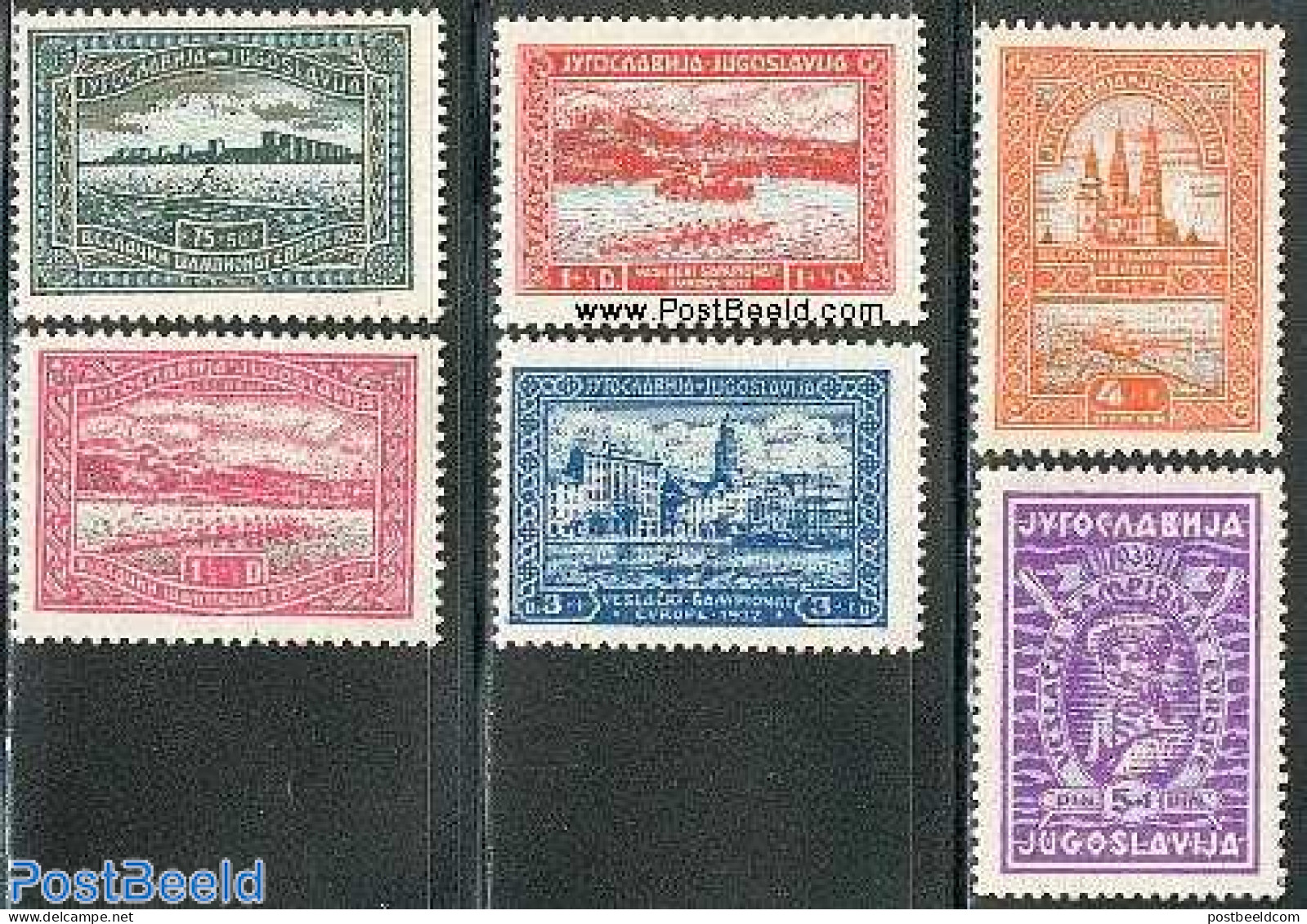 Yugoslavia 1932 European Rowing Games 6v, Unused (hinged), History - Sport - Europa Hang-on Issues - Kayaks & Rowing -.. - Unused Stamps