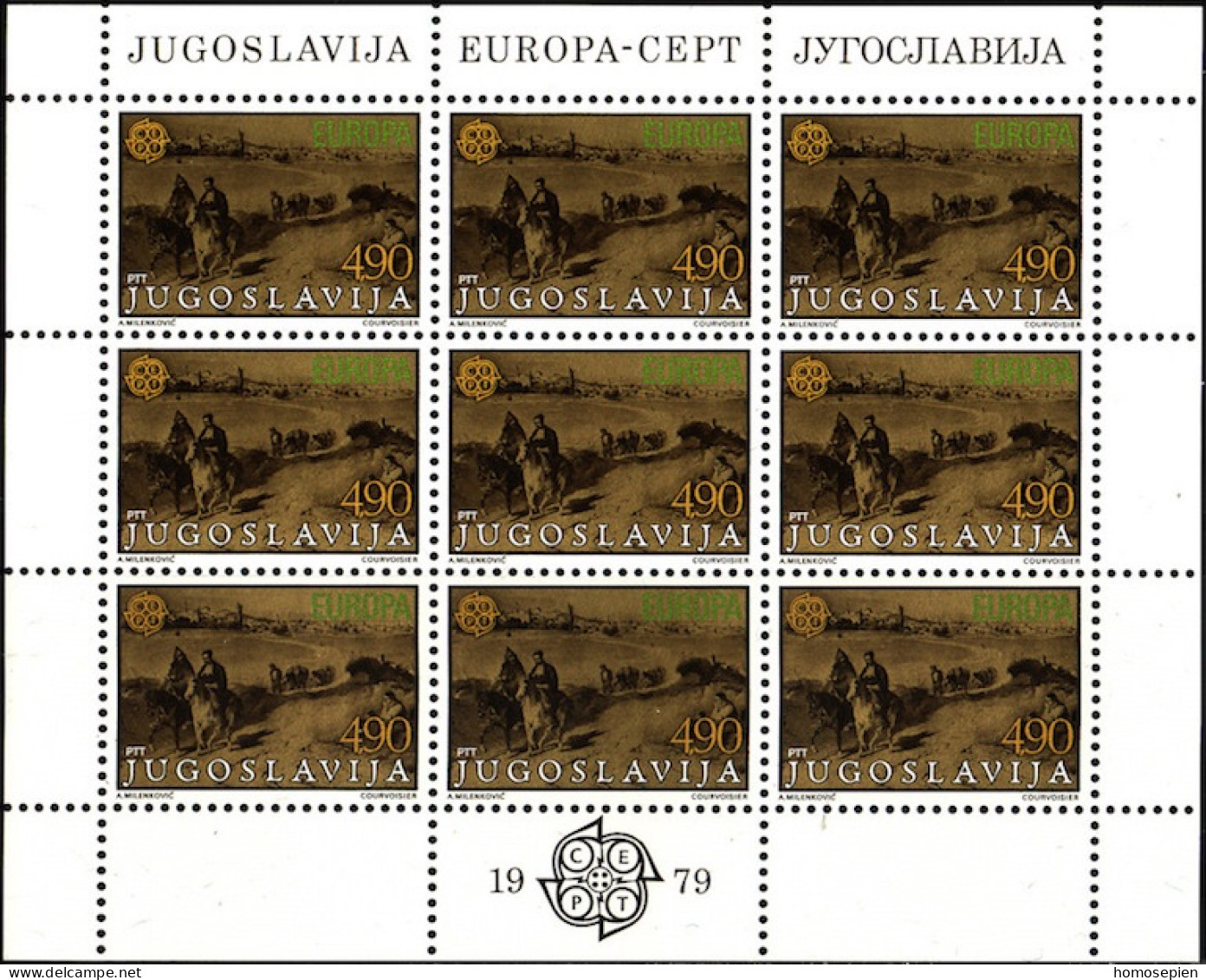 Yougoslavie - Jugoslawien - Yugoslavia Bloc Feuillet 1979 Y&T N°F1663 à F1664 - Michel N°KB1787 à KB1788 *** - EUROPA - Blocs-feuillets