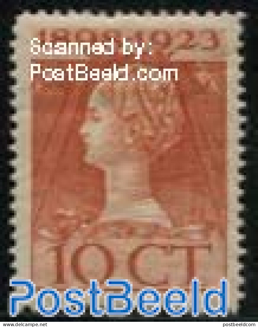 Netherlands 1923 10c Orange, Perf. 12 X 12.5, Unused (hinged) - Unused Stamps