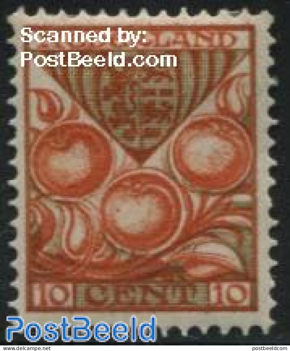 Netherlands 1926 10+3c, Holland, Stamp Out Of Set, Mint NH, History - Nature - Coat Of Arms - Fruit - Neufs