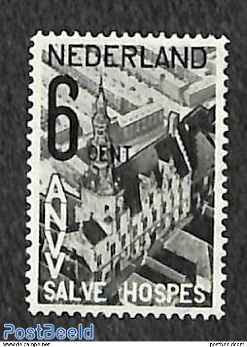 Netherlands 1932 6+4c, Zierikzee City Hall, Stamp Out Of Set, Unused (hinged), Various - Tourism - Art - Architecture - Unused Stamps