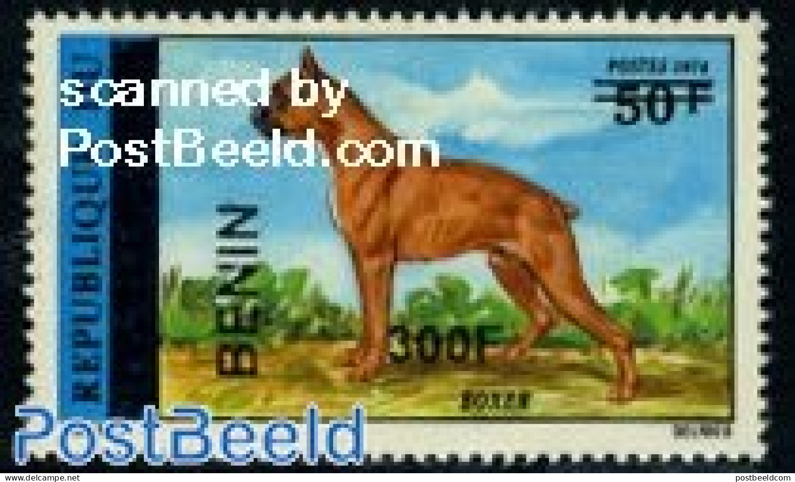 Benin 2008 Dog Overprint 1v, Mint NH, Nature - Dogs - Unused Stamps