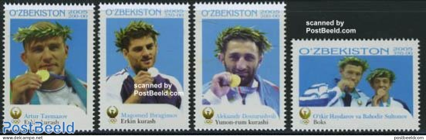 Uzbekistan 2006 Olympic Winners Athens 4v, Mint NH, Sport - Olympic Games - Usbekistan