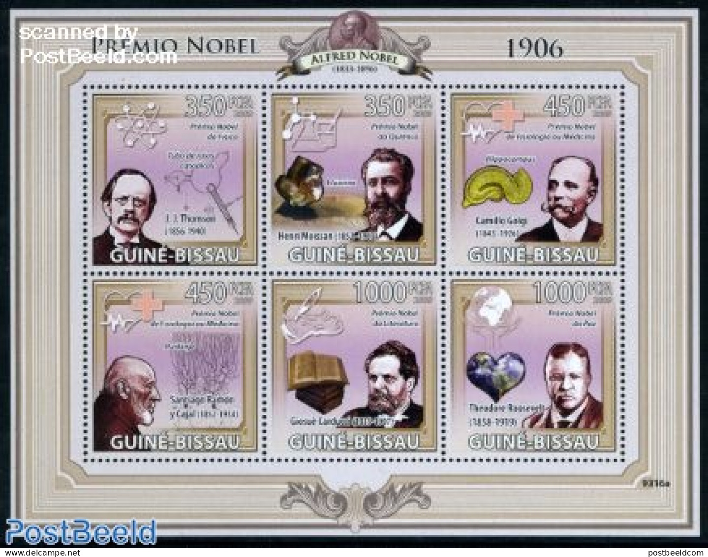 Guinea Bissau 2009 Nobel Prizes 6v M/s, Mint NH, Health - History - Science - Health - Nobel Prize Winners - Chemistry.. - Nobel Prize Laureates