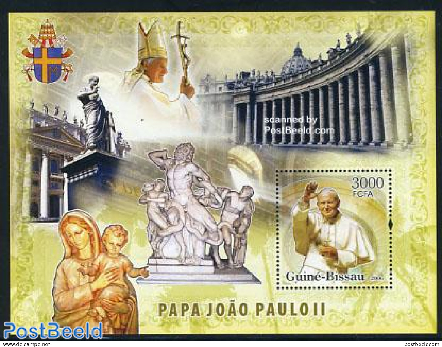 Guinea Bissau 2006 Pope John Paul II S/s, Mint NH, Religion - Pope - Religion - Popes