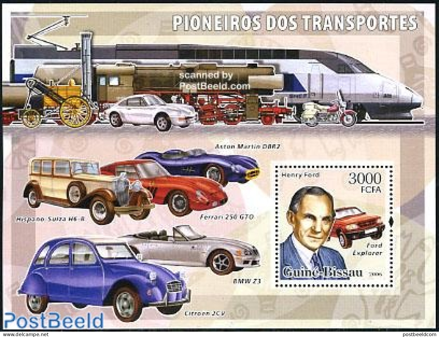 Guinea Bissau 2006 Henry Ford S/s, Mint NH, Transport - Automobiles - Motorcycles - Railways - Cars