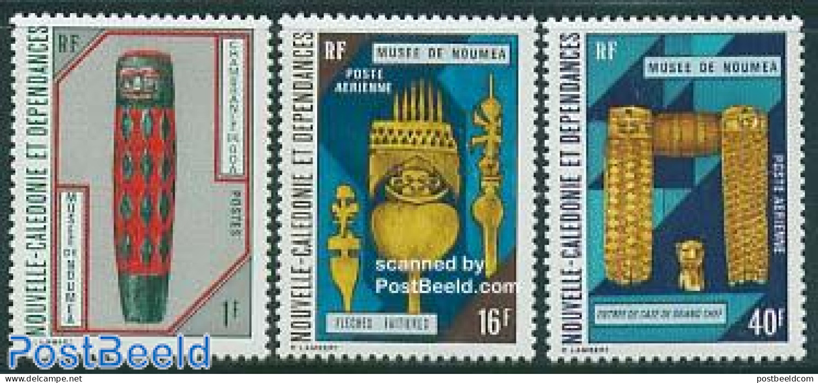 New Caledonia 1973 Museum Art 3v, Mint NH, Art - Art & Antique Objects - Unused Stamps