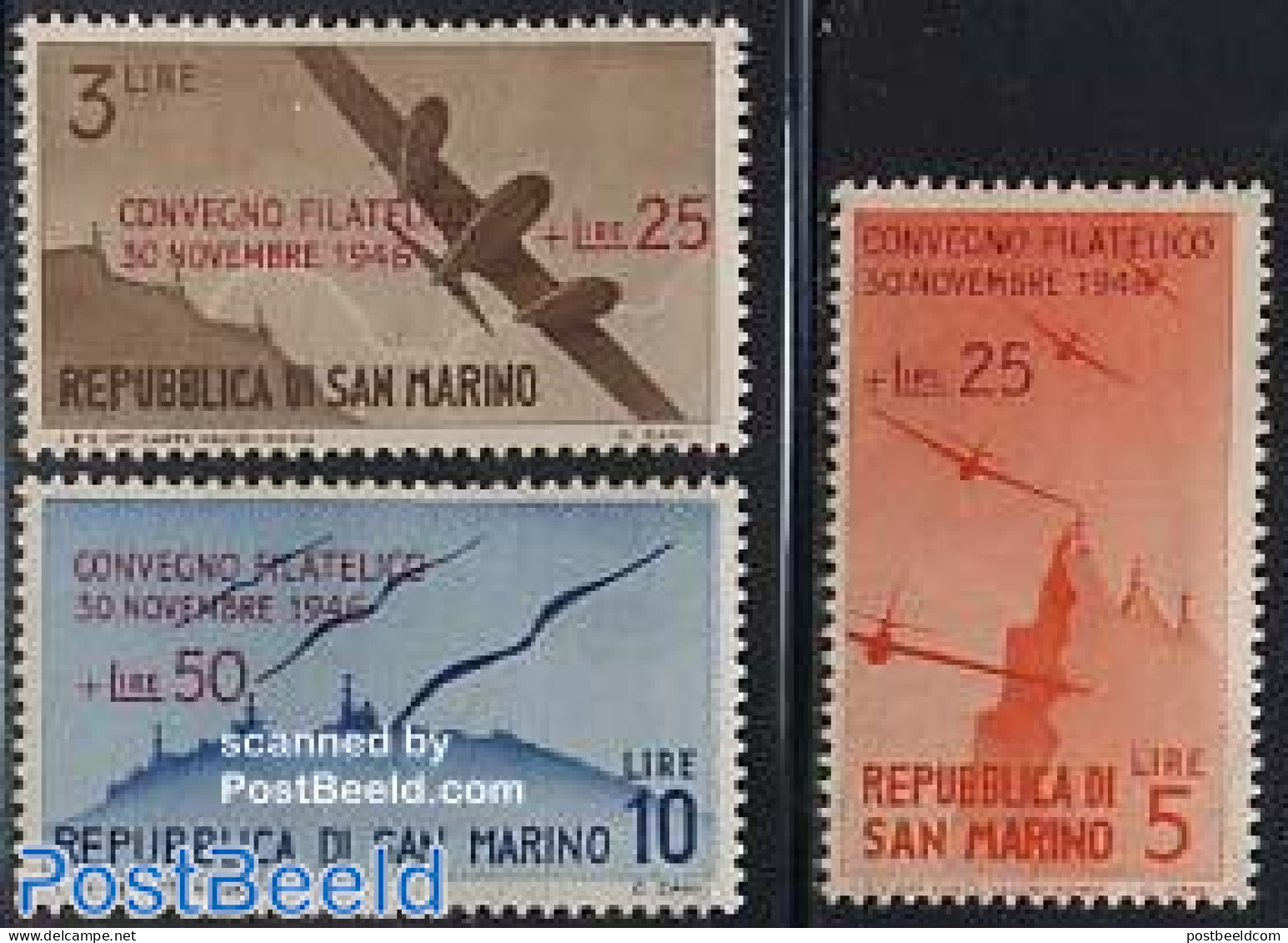 San Marino 1946 Express Mail 3v, Mint NH, Nature - Horses - Nuevos