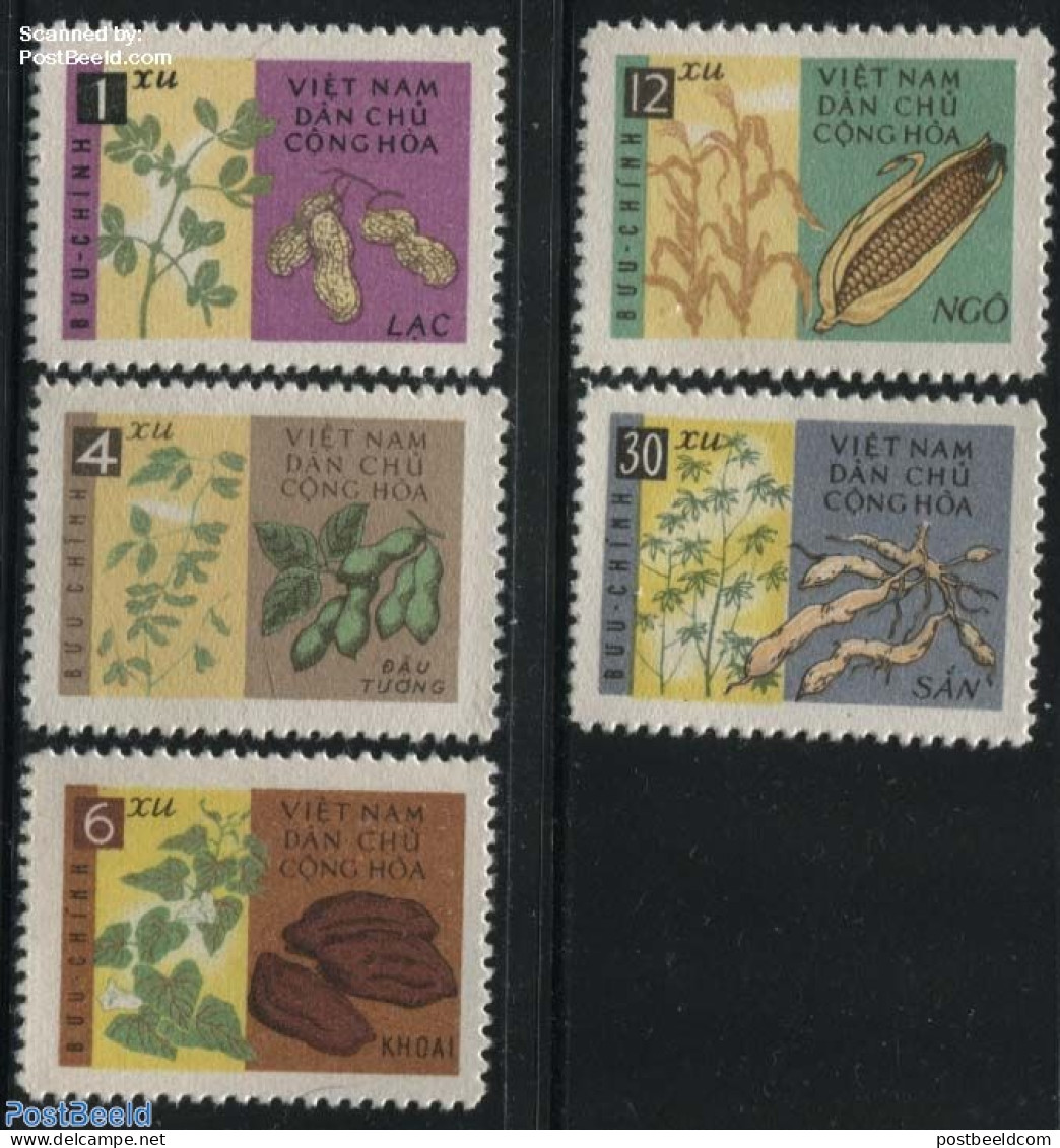 Vietnam 1962 Agricultural Products 5v, Mint NH, Various - Agriculture - Agriculture