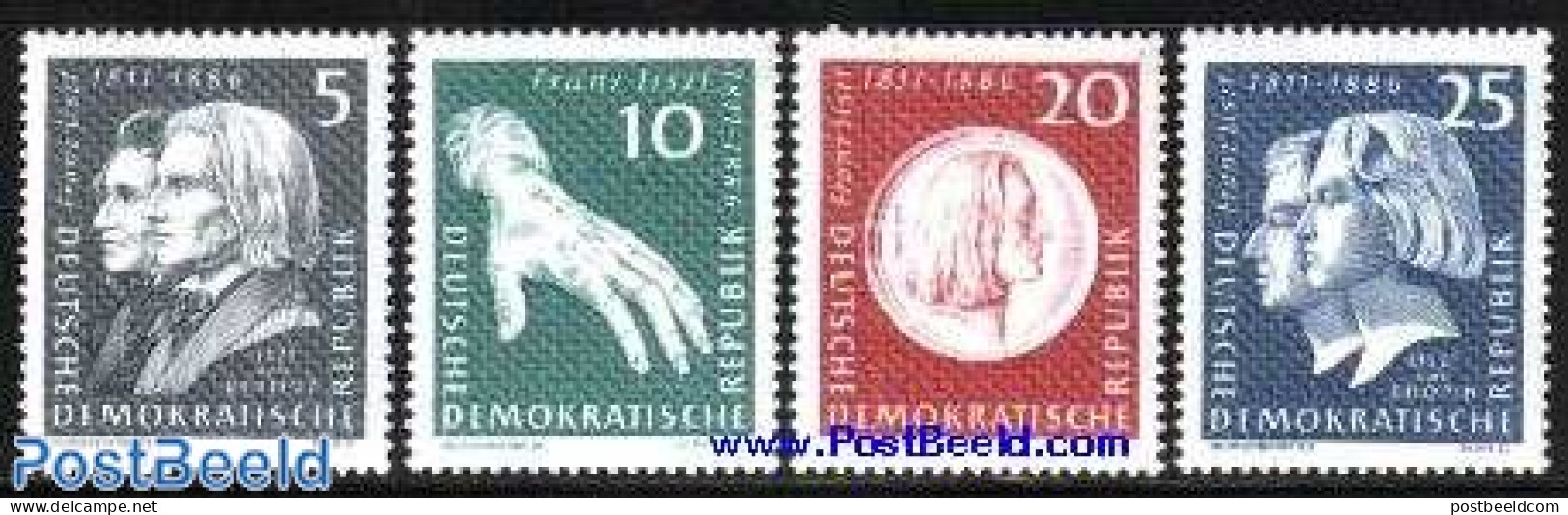 Germany, DDR 1961 Franz Liszt 4v, Mint NH, Performance Art - Music - Unused Stamps
