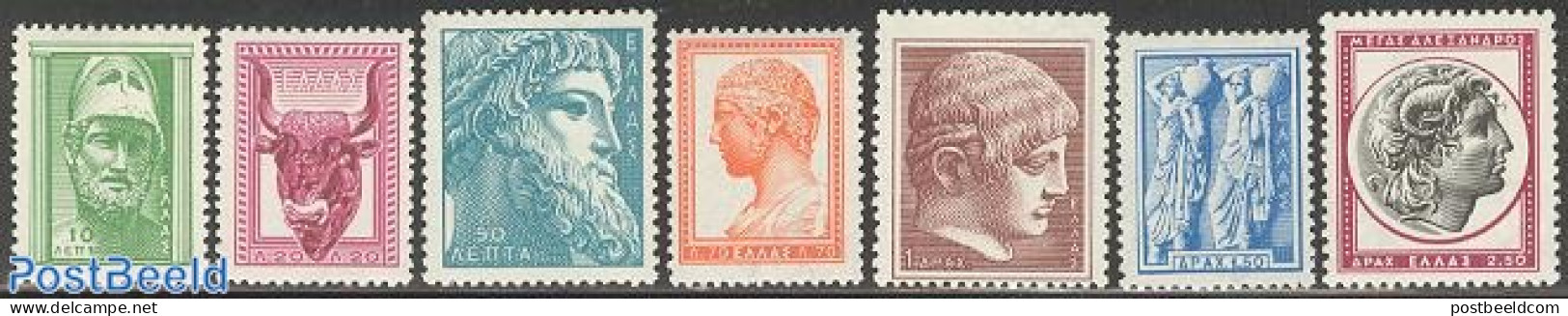 Greece 1958 Definitives 7v, Mint NH, History - Archaeology - Unused Stamps