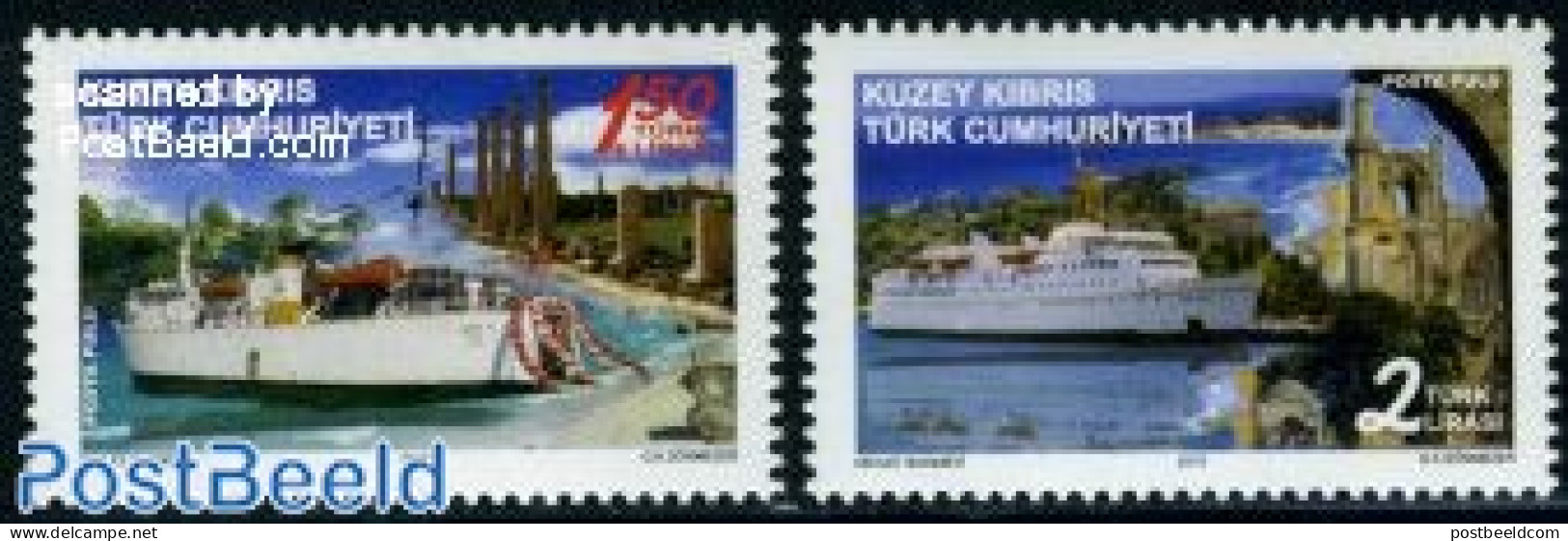Turkish Cyprus 2010 Passenger Ships 2v, Mint NH, History - Transport - Archaeology - Ships And Boats - Archaeology