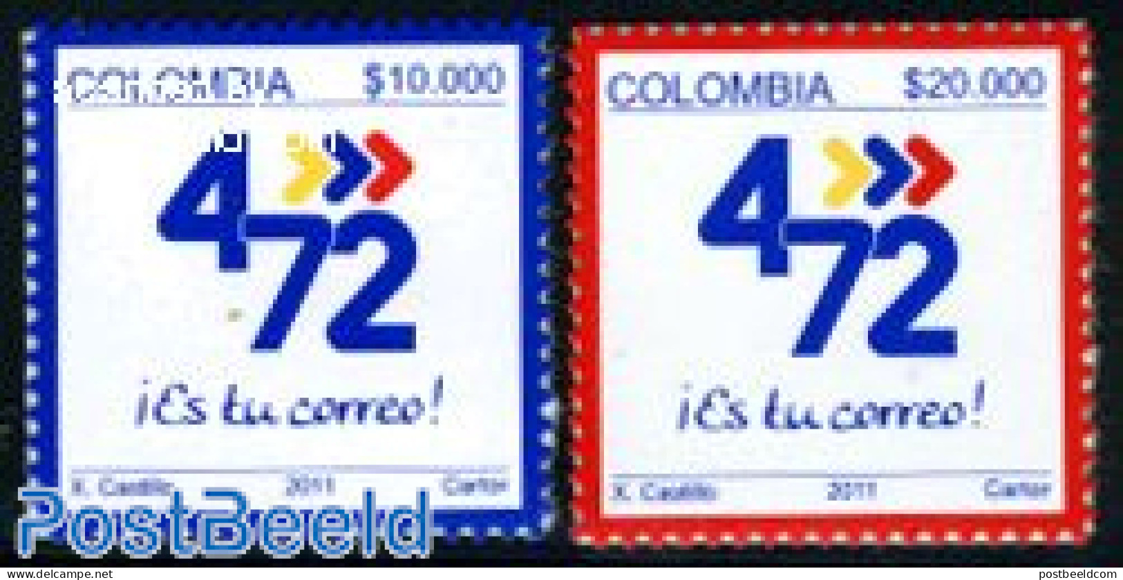 Colombia 2011 Post 2v S-a, Mint NH - Kolumbien