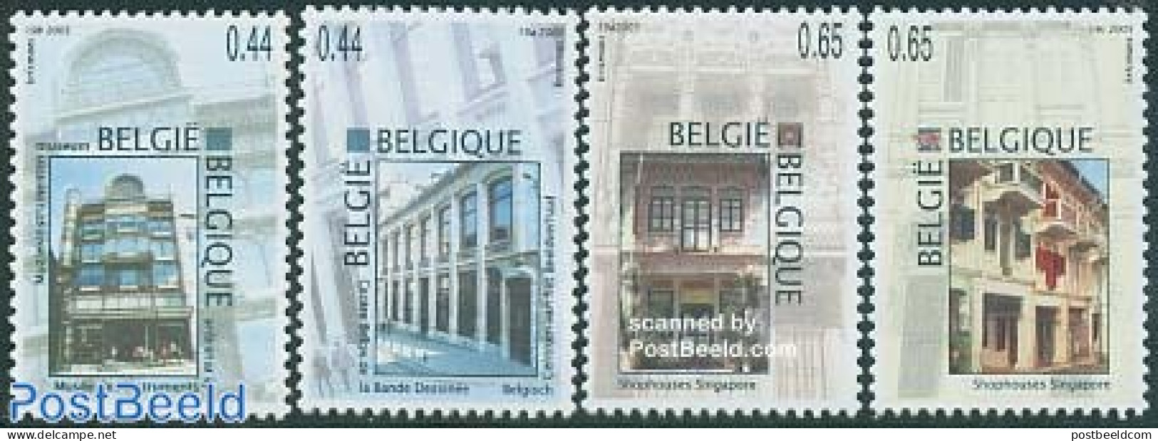 Belgium 2005 Shops 4v, Joint Issue Singapore, Mint NH, Various - Joint Issues - Unused Stamps