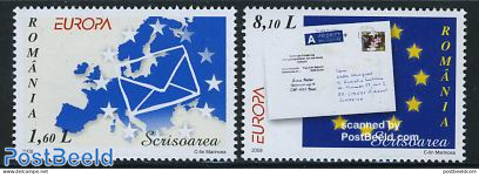 Romania 2008 Europa, The Letter 2v, Mint NH, History - Various - Europa (cept) - Europa Hang-on Issues - Stamps On Sta.. - Unused Stamps