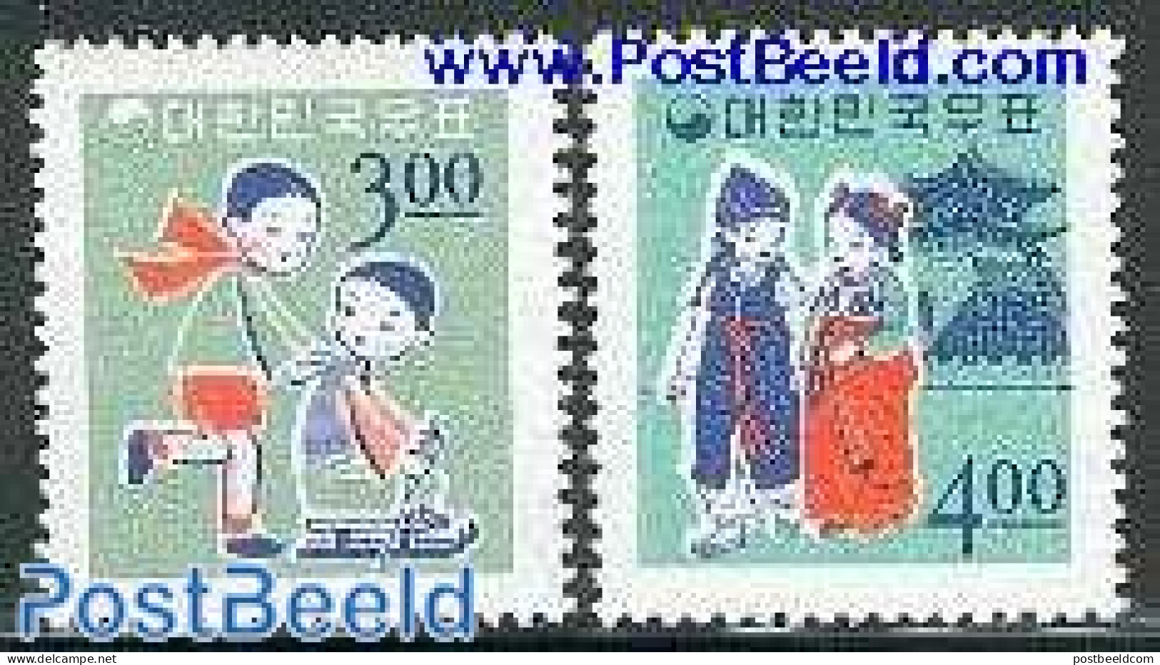 Korea, South 1965 Christmas, New Year 2v, Mint NH, Religion - Various - Christmas - New Year - Christmas