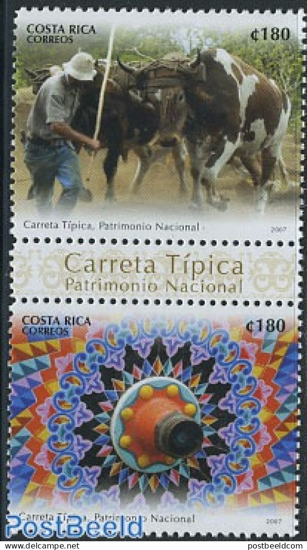 Costa Rica 2007 National Heritage 2v [:], Mint NH, Nature - Cattle - Costa Rica