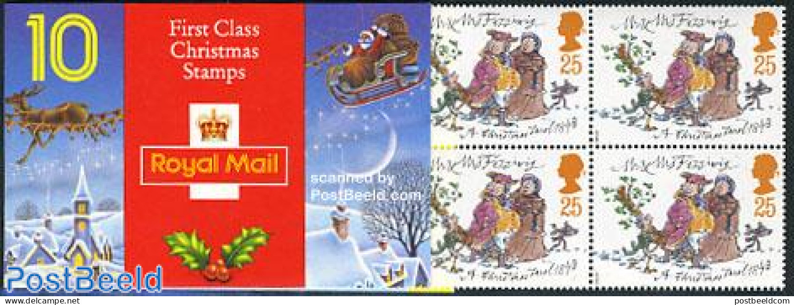 Great Britain 1993 Christmas Booklet (10x25p), Mint NH, Religion - Christmas - Stamp Booklets - Autres & Non Classés